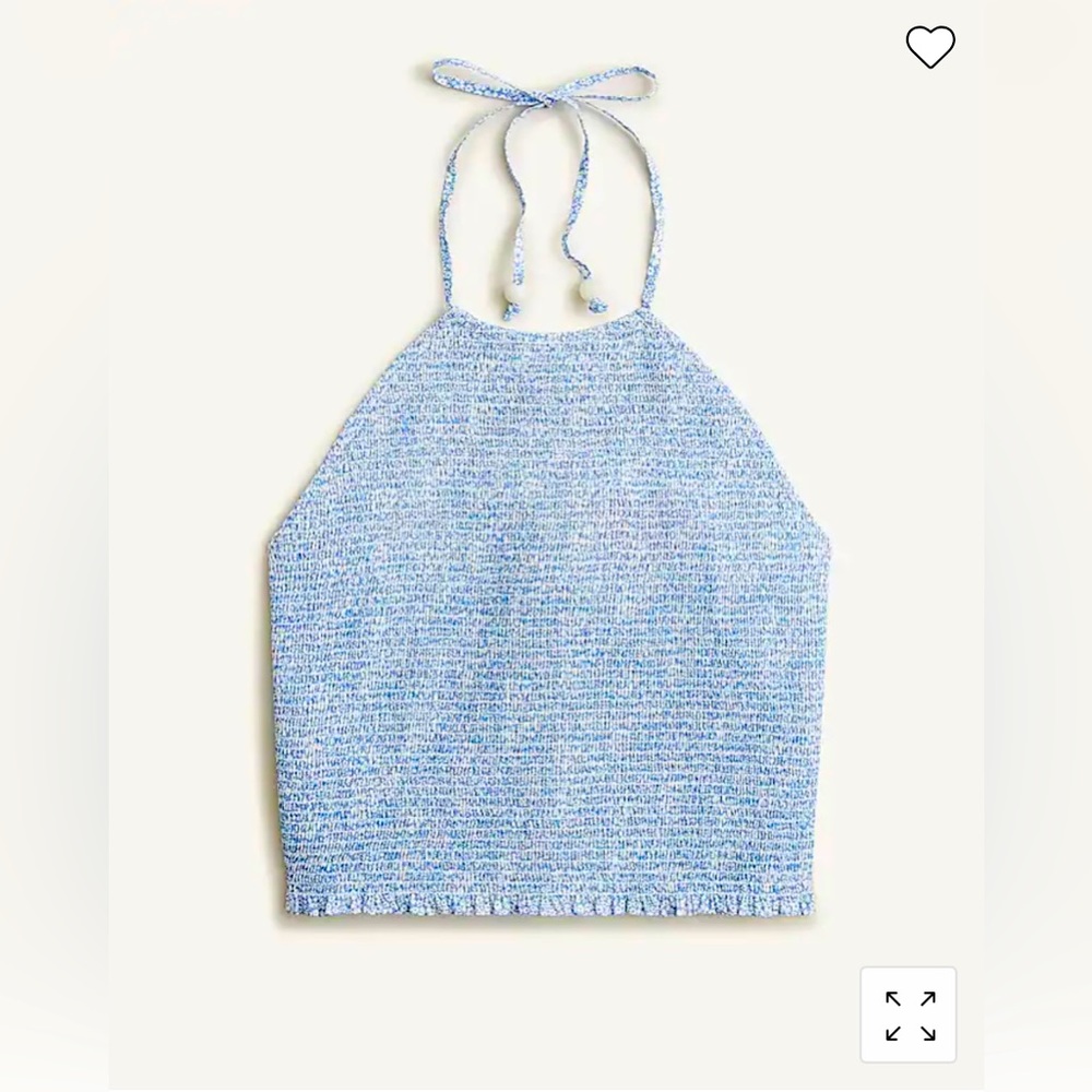 J.Crew smocked organic cotton halter top in Liberty® Jacqueline's Blossom fabric